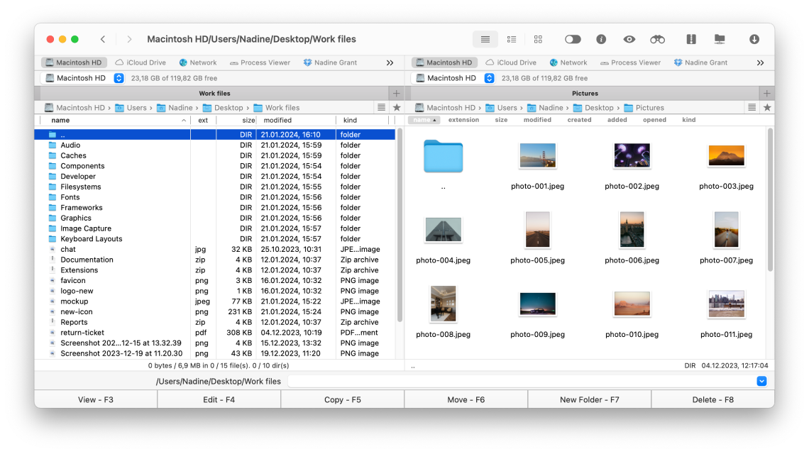 Commander One FTP client Commander One FTP client