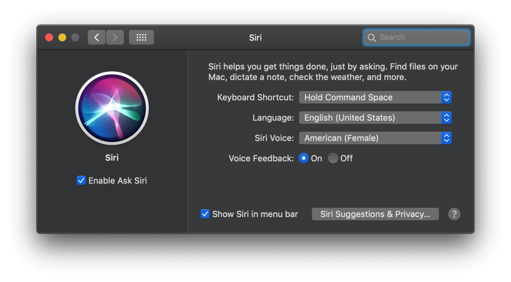 Siri on Macbook