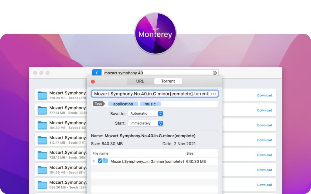 Folx è un client torrent gratuito per macOS Monterey con funzionalità avanzate.