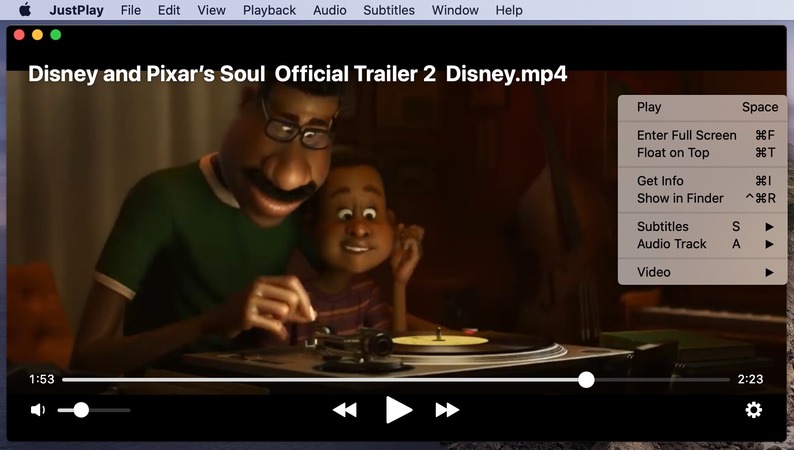 JustPlay is Lightweight video player for macOS