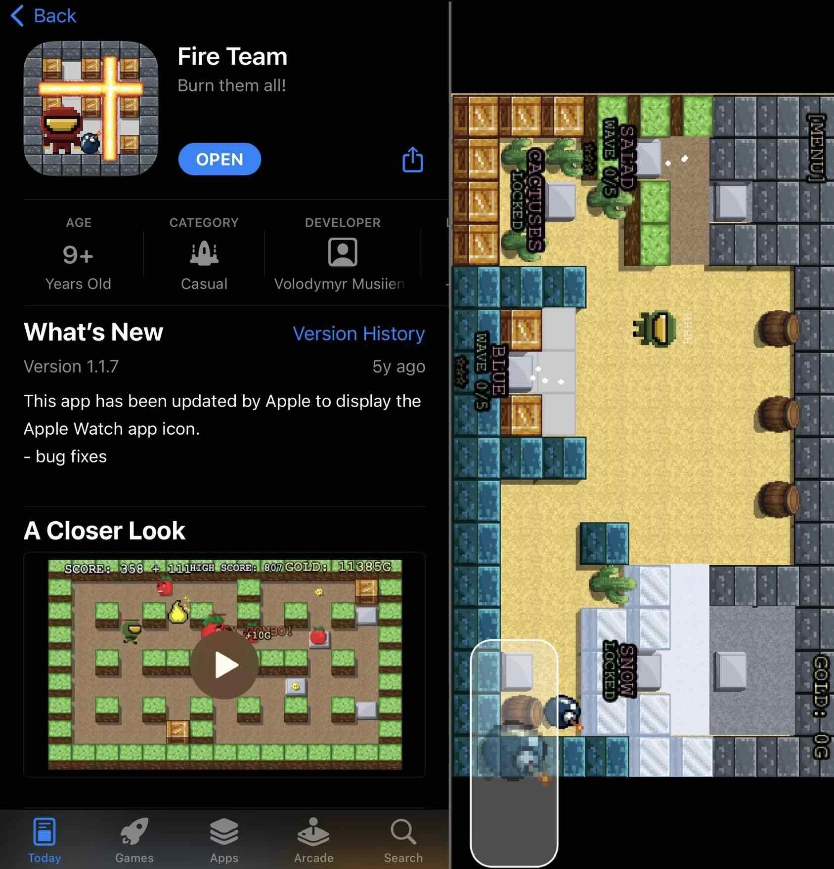 Fire Team game on the iPhone