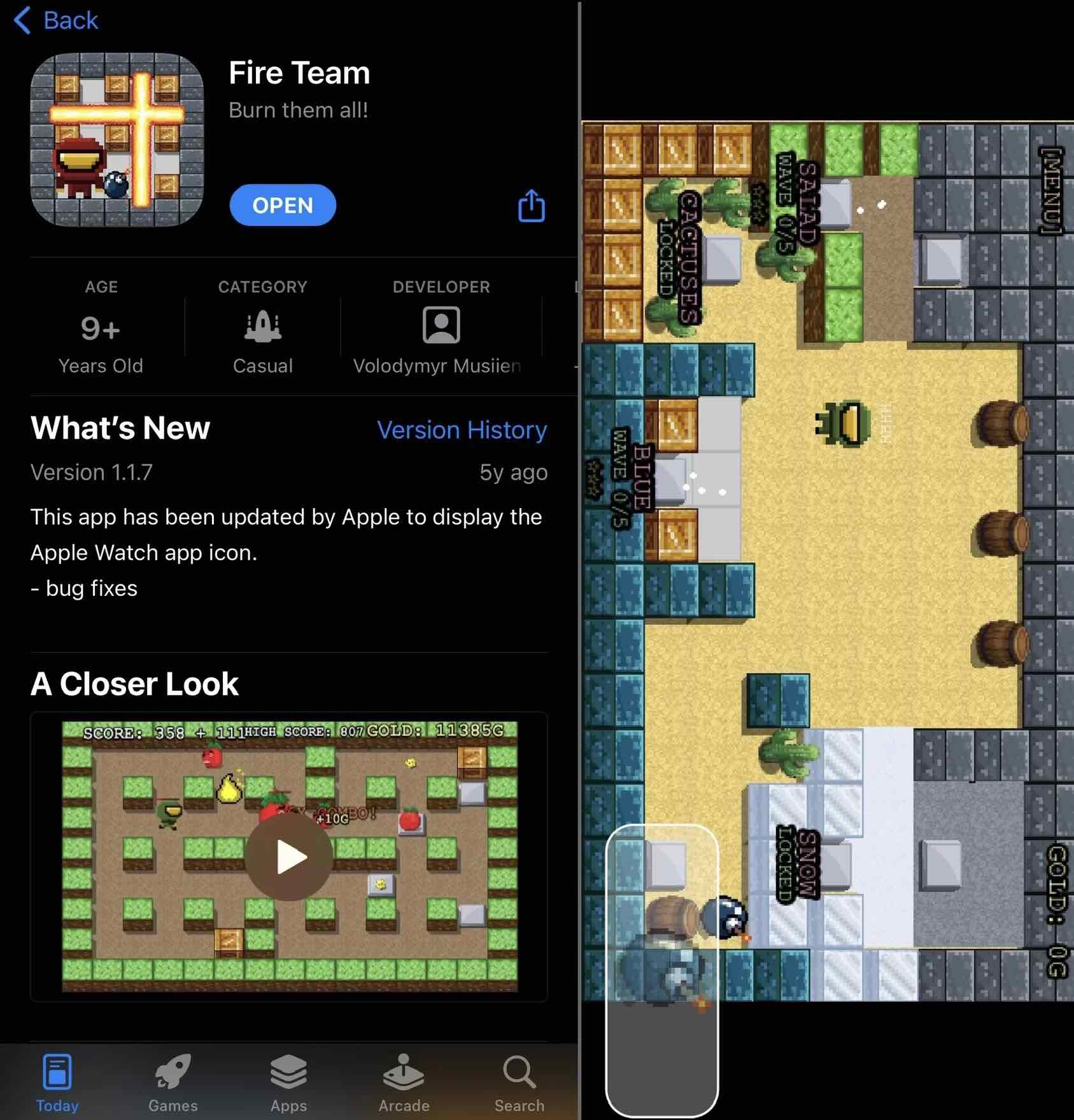 Fire Team spel på iPhone