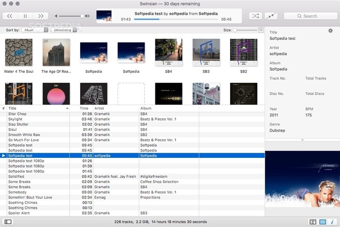 Swinsian est un lecteur MP3 Mac efficace qui s'inspire d'iTunes.