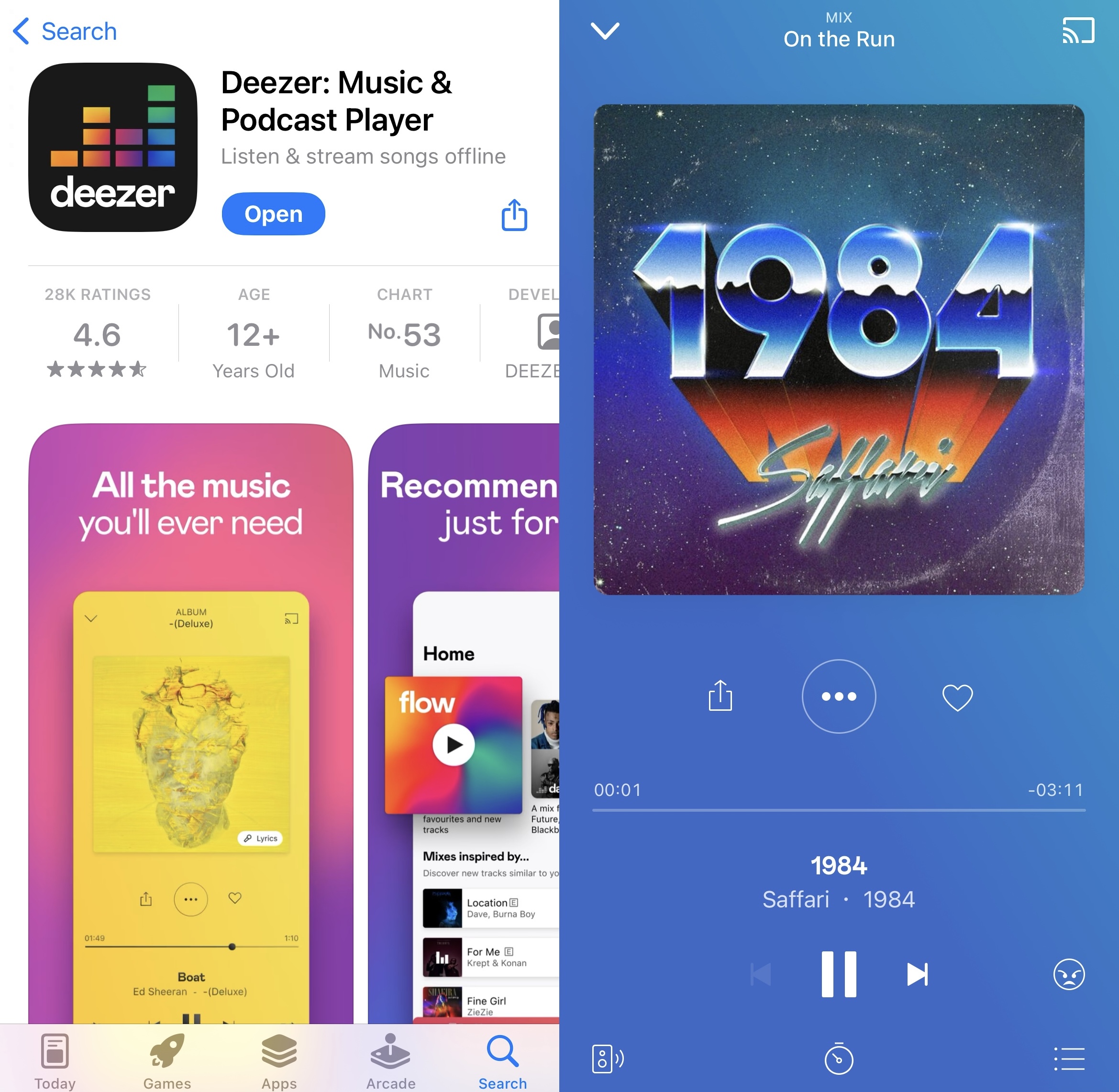 Using the Deezer app to stream music to Chromecast