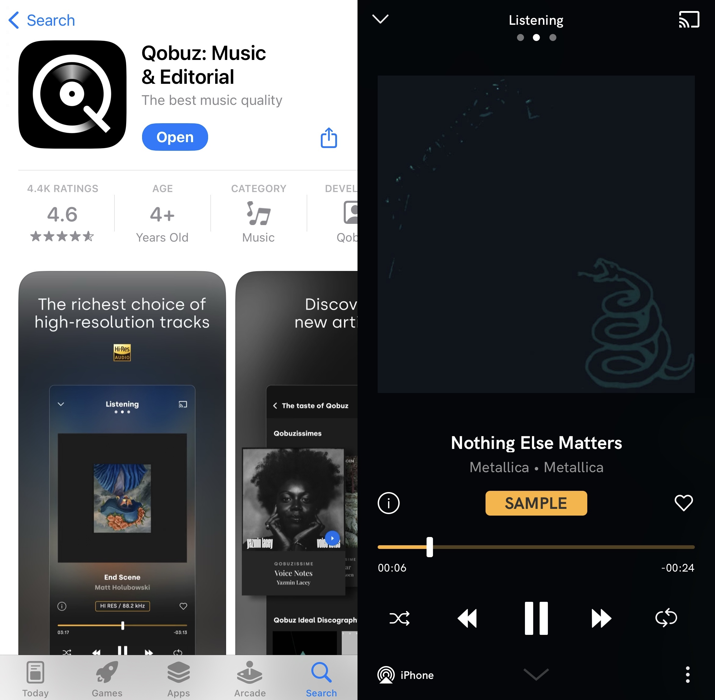 Gebruik de Qobuz-app om muziek naar Chromecast te streamen