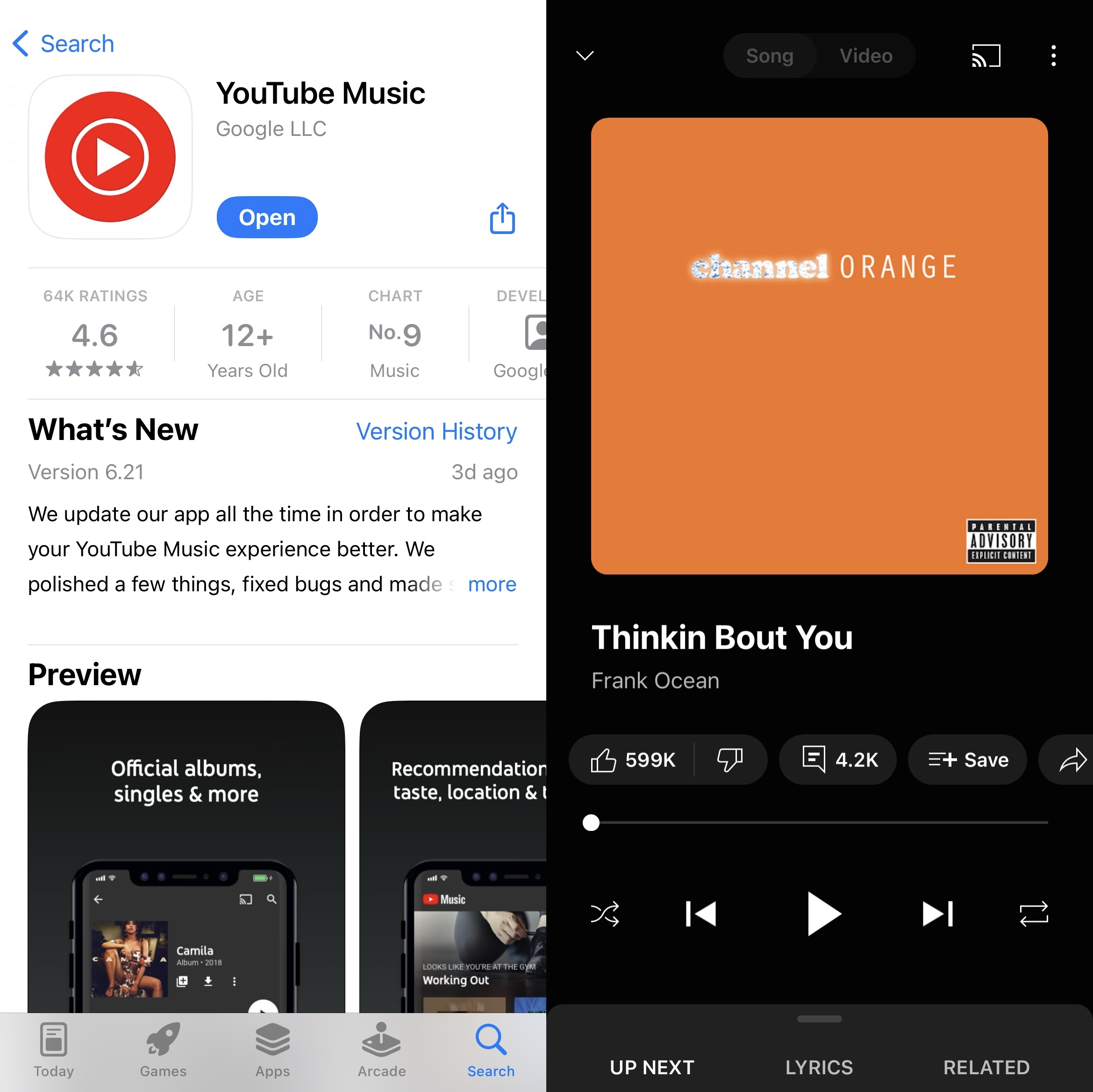 Using the YouTube Music app to stream music to Chromecast