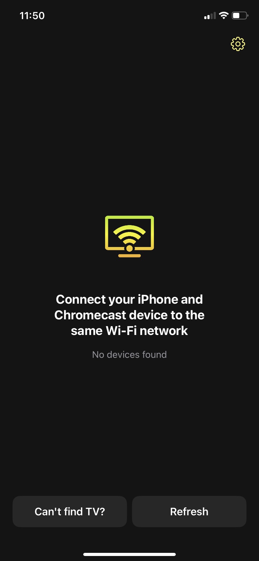 DoCast is searching nearby Chromecast devices