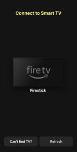 Tap on your Firestick device in DoCast