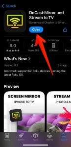 Download DoCast on your iPhone and open it