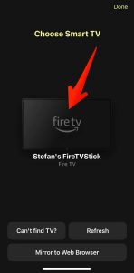 Tap on your Firestick in DoCast