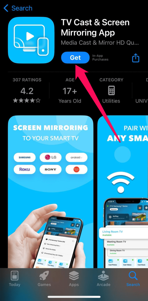 Download TV Cast & Screen Mirroring App on iPhone