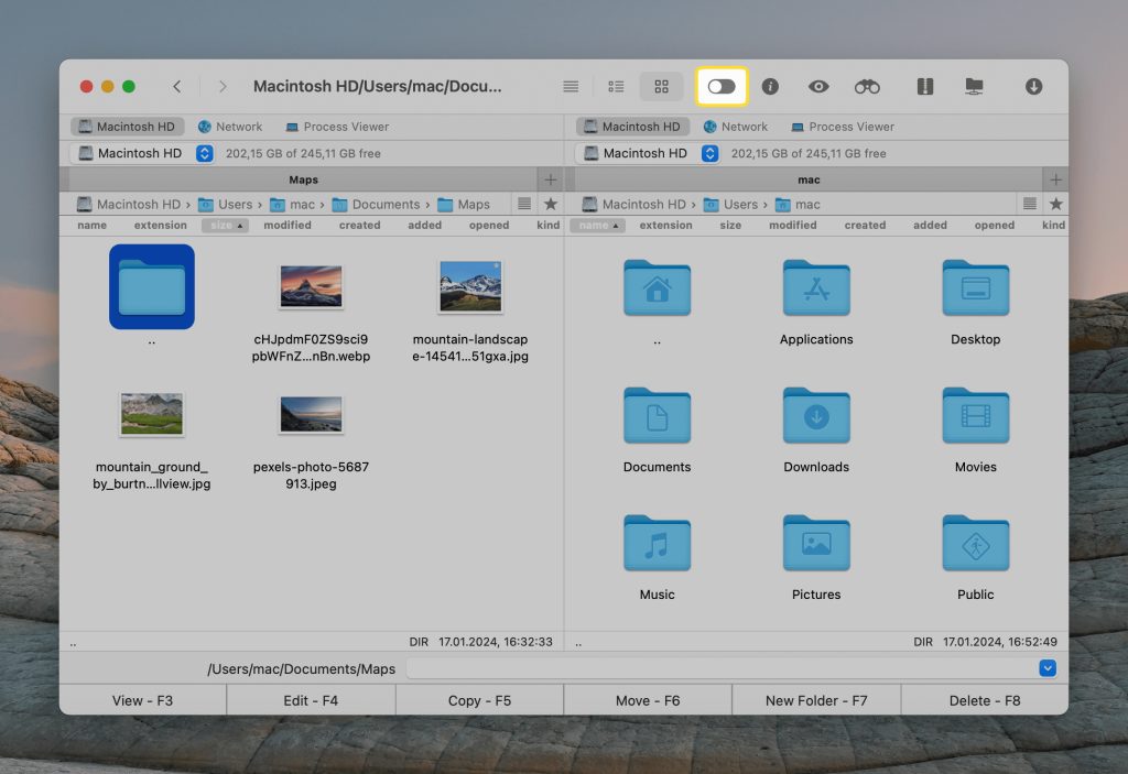 How to find  hidden files on Mac with Commander One