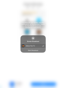 Broadcasting iPad with Screen Mirroring for Fire TV