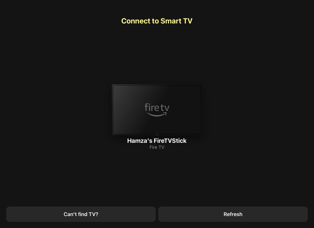 Connect DoCast to Fire TV or Firestick in DoCast on iPad