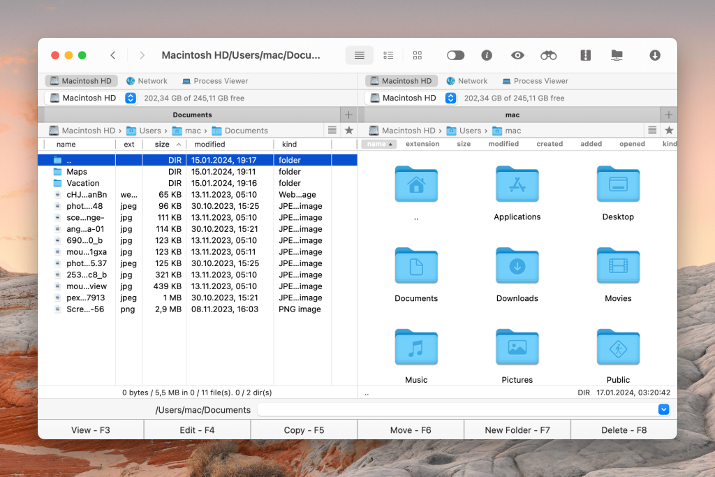 File manager for Mac Commander One