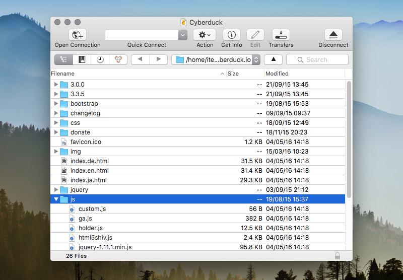 L'alternative Mac à FileZilla, Cyberduck, offre une utilisation assez simple.