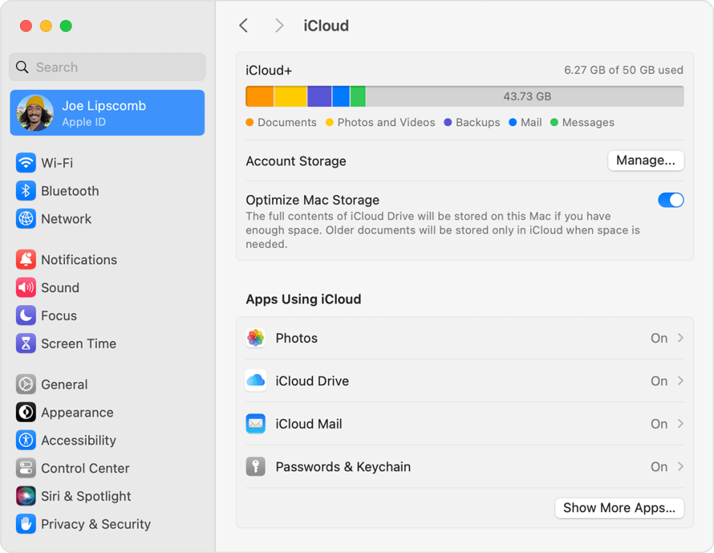 Access iCloud from Mac