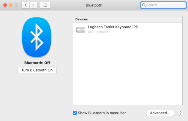 Turn on Bluetooth