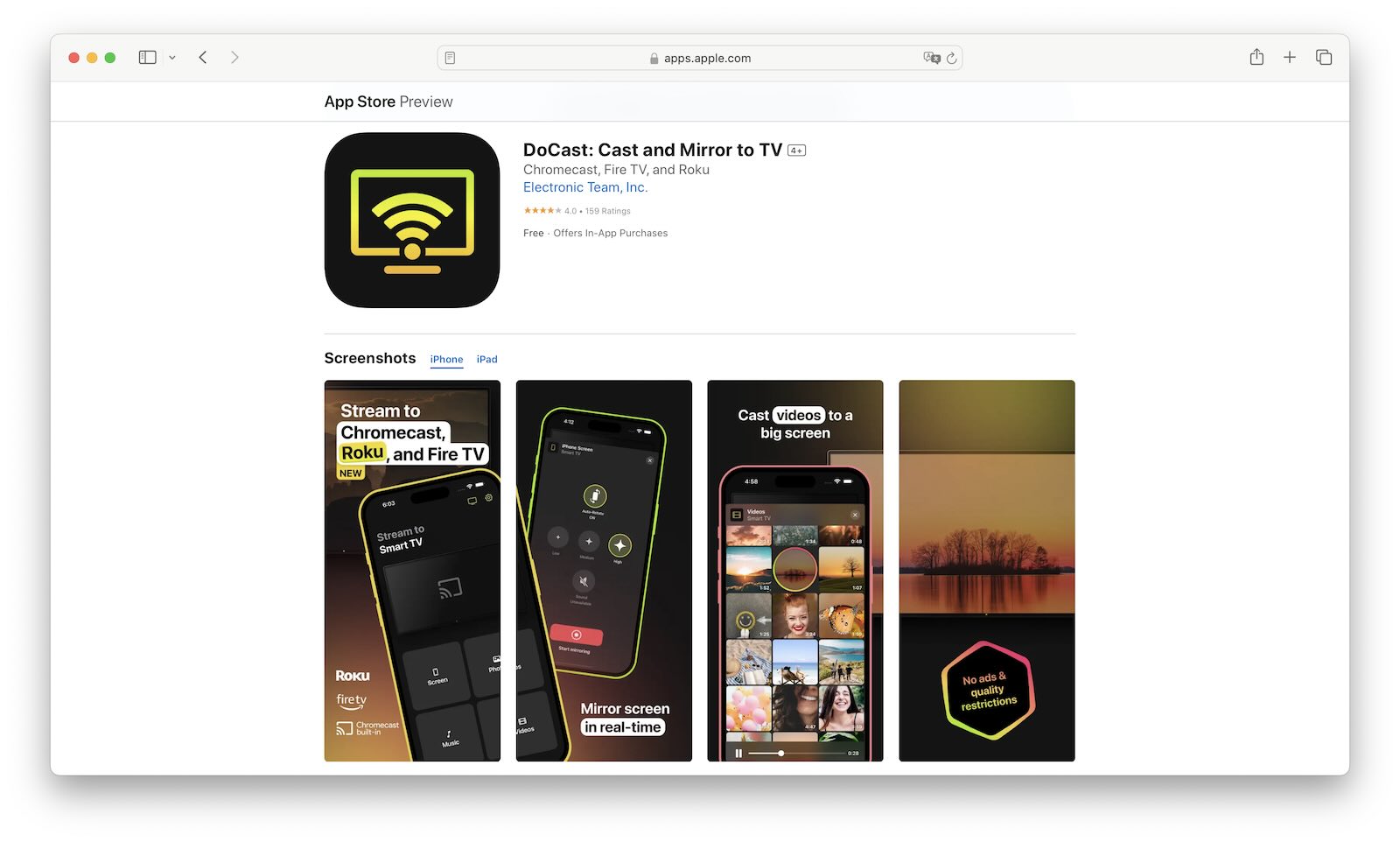 DoCast on the App Store on Mac