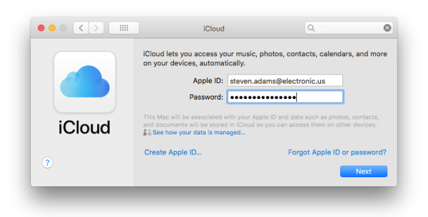 Sign in to iCloud