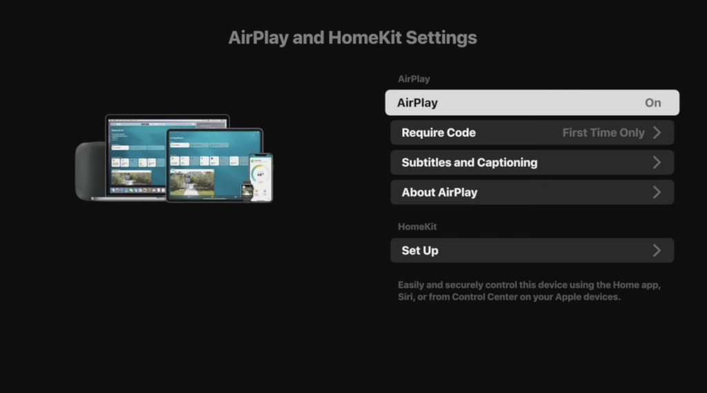 Turn on AirPlay on Roku TV