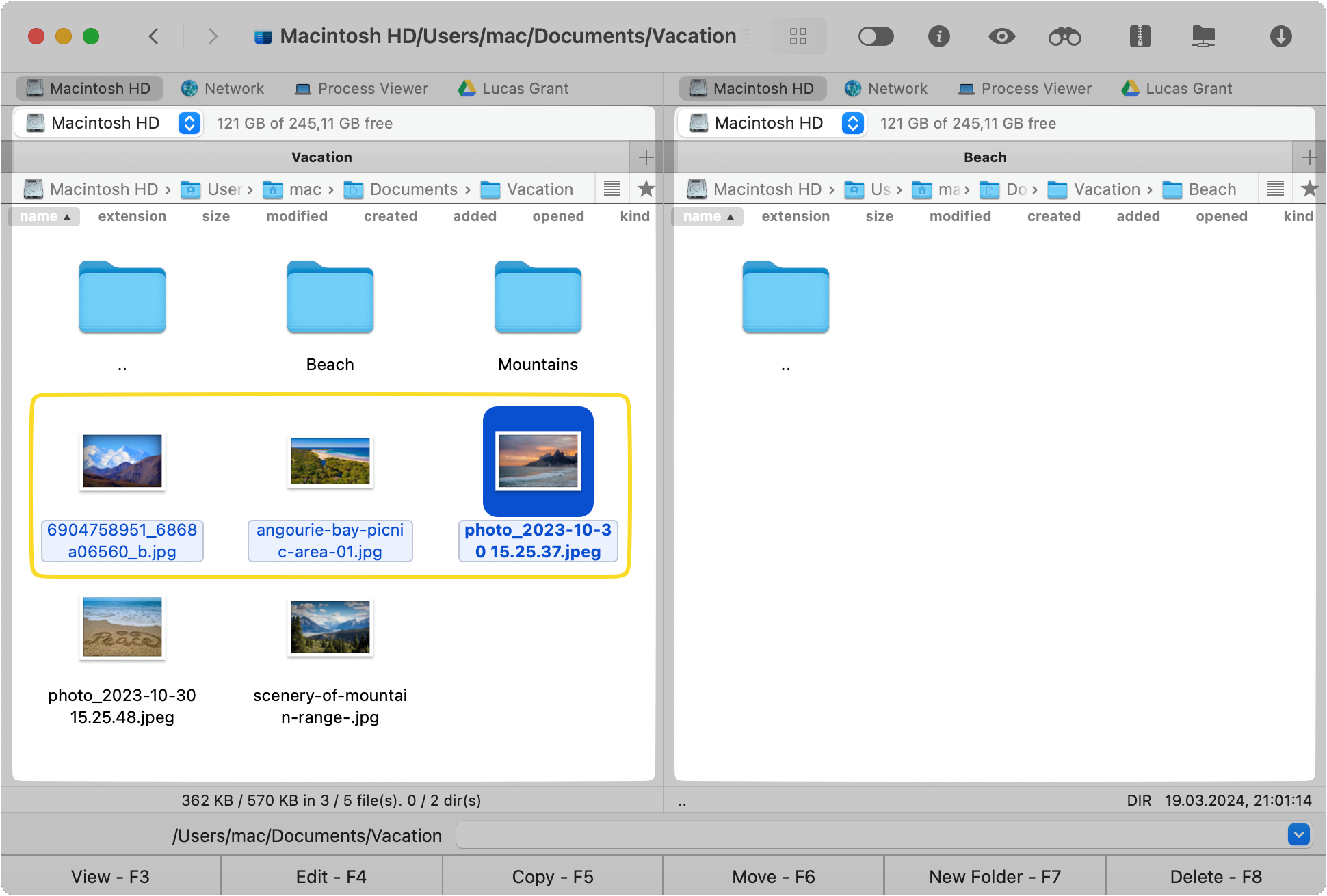 The files for archiving are selected in the left-panel of the app.