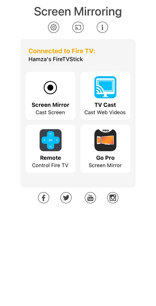 Tap on the Screen Mirror option in TV Cast for Fire TV