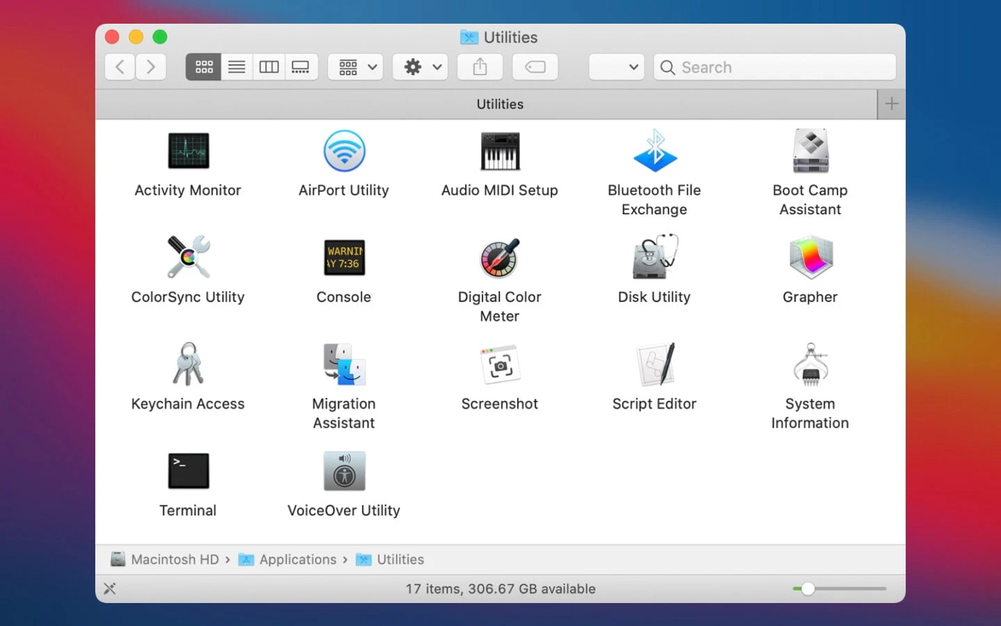 Utilities folder