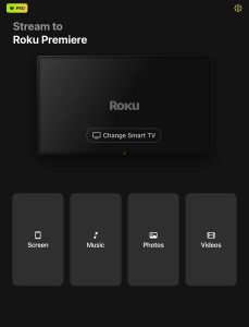 Tap on the Screen tile in DoCast