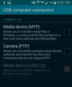 mtp mode android to mac