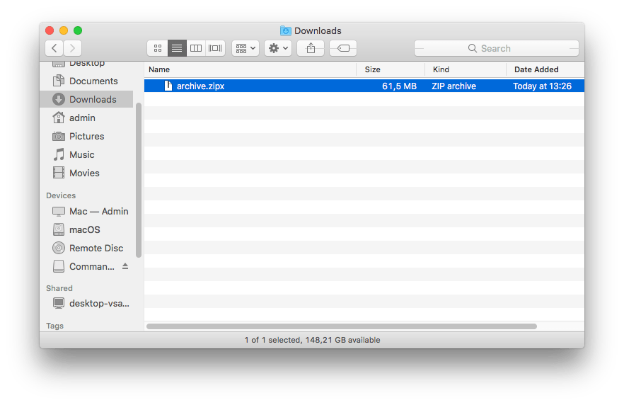 ZipX file