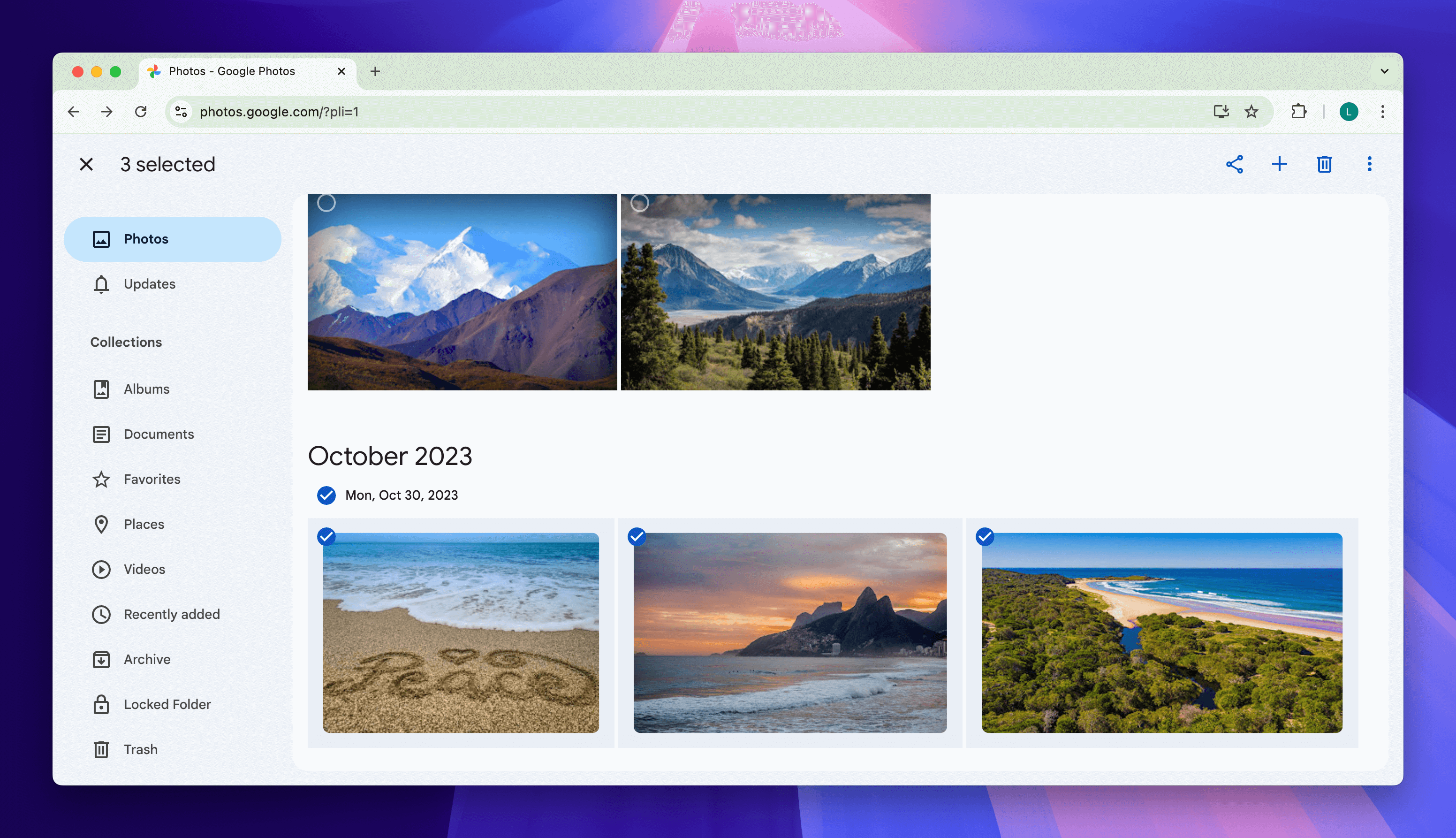 Choose photos you’d like to save