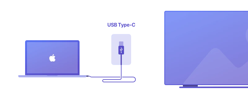 Connectez le Mac au téléviseur intelligent LG en utilisant le port USB-C