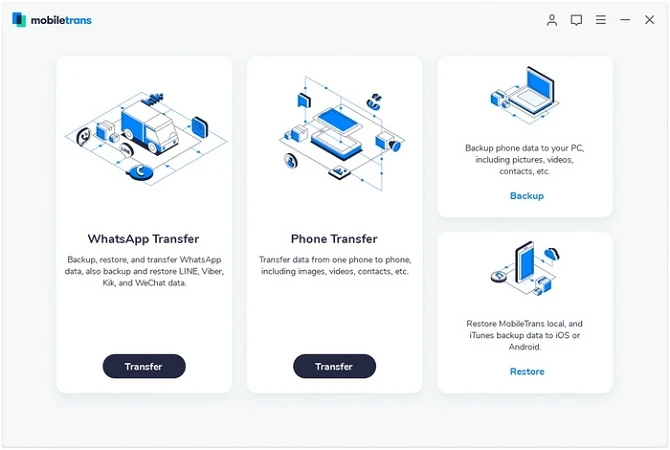 आप MobileTrans का उपयोग करके एक एंड्रॉइड से दूसरे एंड्रॉइड में फोटो स्थानांतरित कर सकते हैं।