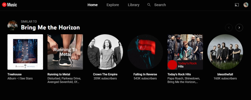 YouTube Music est un espace de stockage en ligne pour la musique.