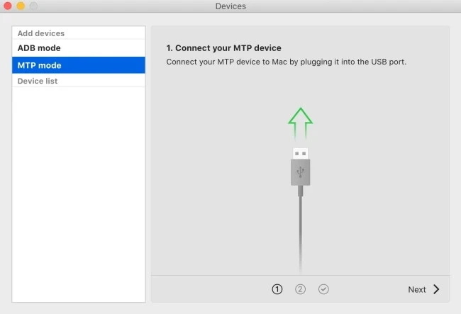 Transfiere videos de Android a Mac con un cable USB