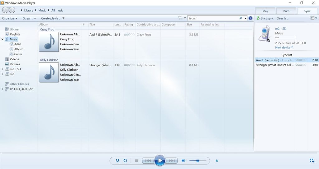 Eine der zahlreichen Funktionen des Windows Media Players ist das Kopieren von MP3-Dateien auf Android-Handys.