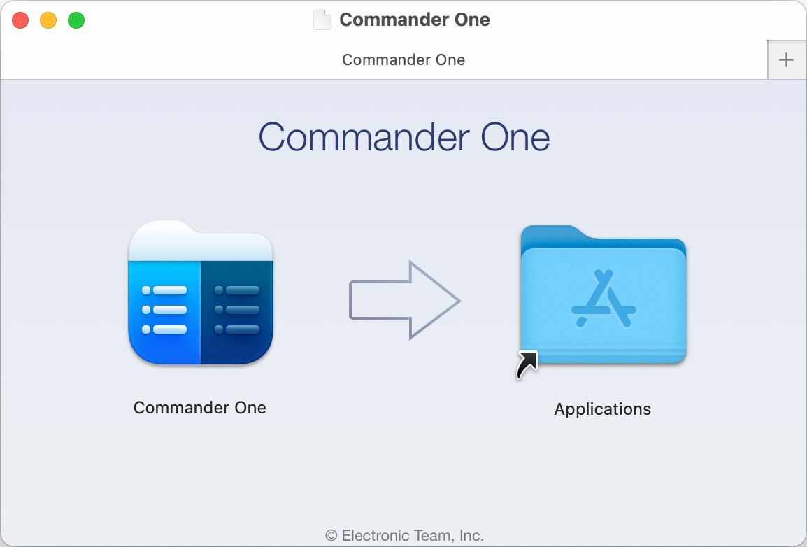 The Commander One app's installation