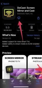 Download the DoCast app from the App Store