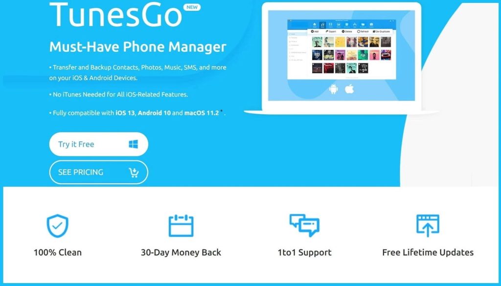 Wondershare TunesGo est un gestionnaire de téléphone avec une large gamme de fonctionnalités