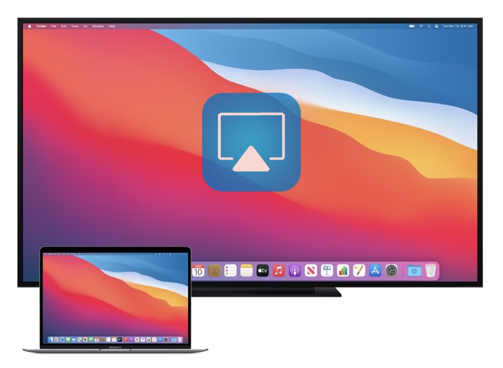 AirPlay сonecta el Mac al televisor.