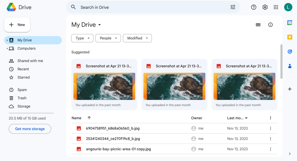 Google Drive interface is shown