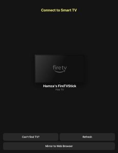 Connect DoCast to Fire TV or Firestick in DoCast on iPad