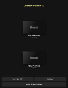 DoCast shows Roku devices