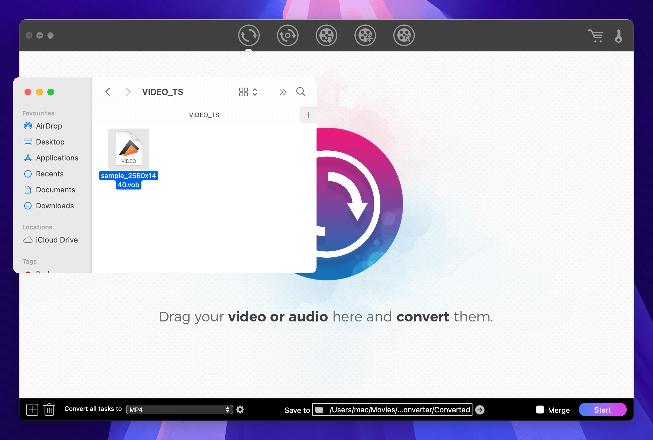 Cisdem Converter app is opened