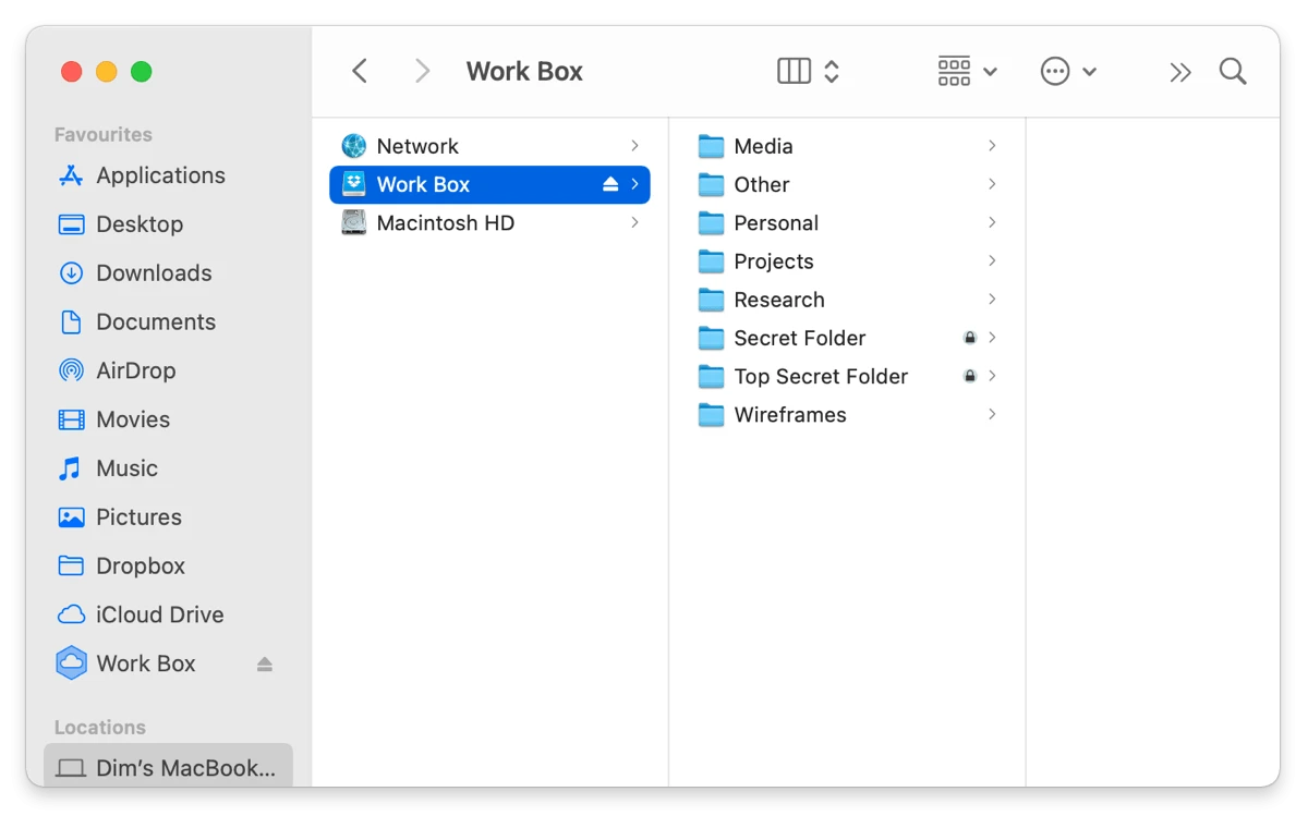 OneDrive folder in Finder