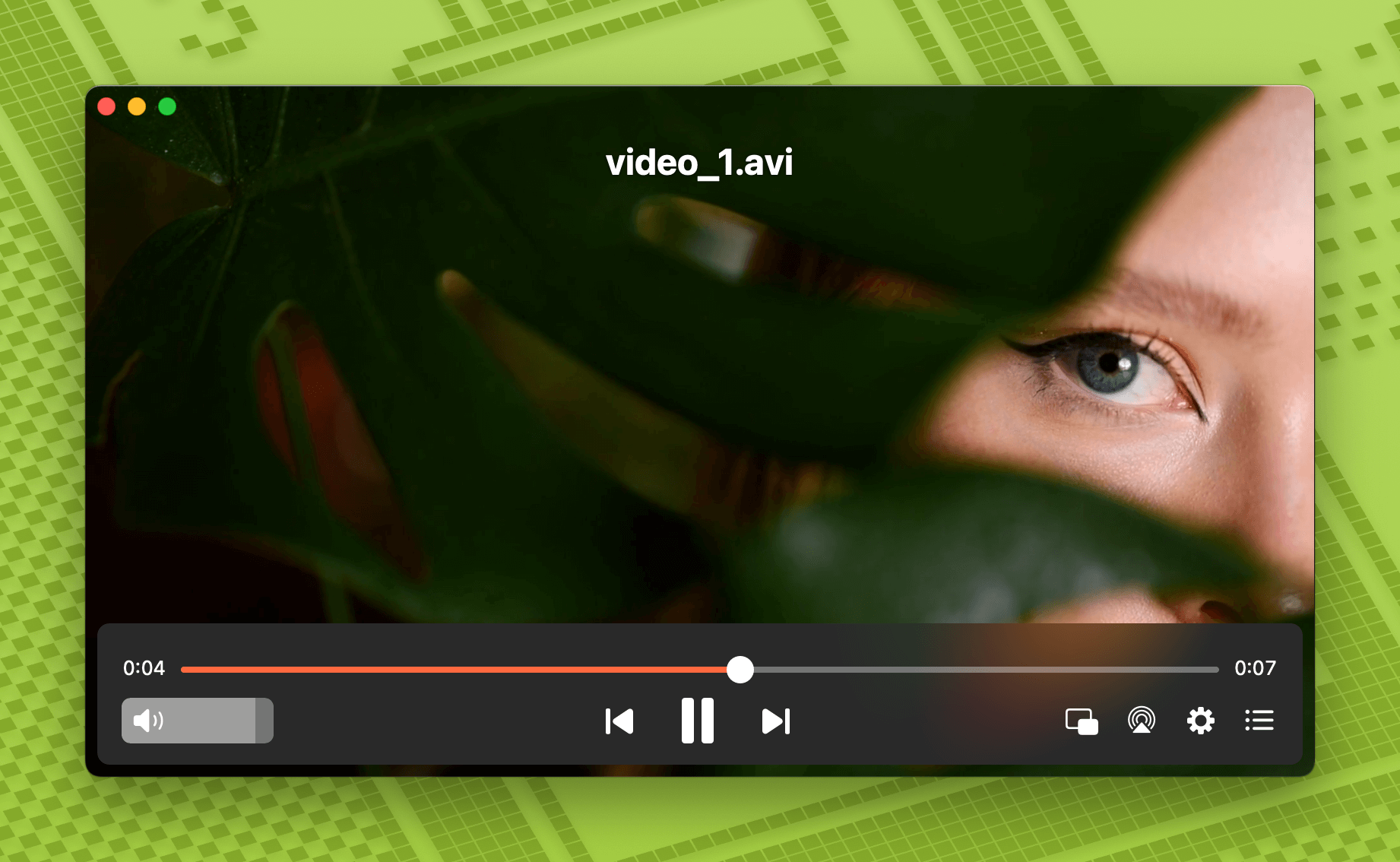 Playing AVI on macOS is super easy with Elmedia Player AVI video is playing in Elmedia Player