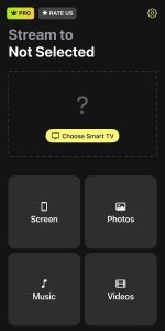 Tap on the Choose Smart TV button in DoCast