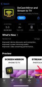 Download DoCast from the App Store
