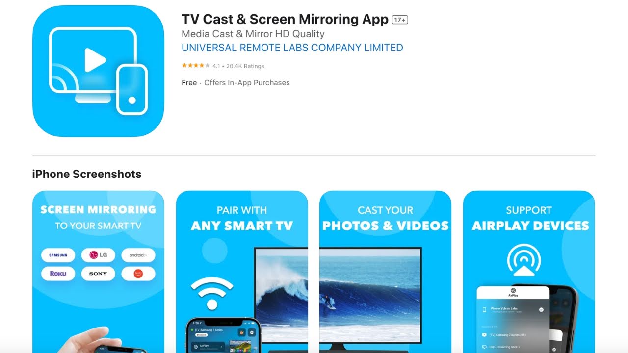 Download TV Cast & Screen Mirroring App from the App Store